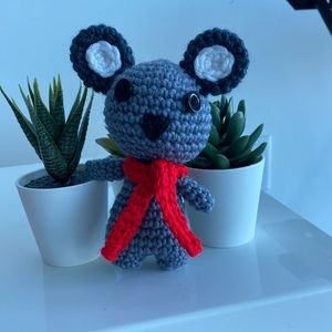 Coala with scarf Mini Crochet Doll handmade - Amigurumi